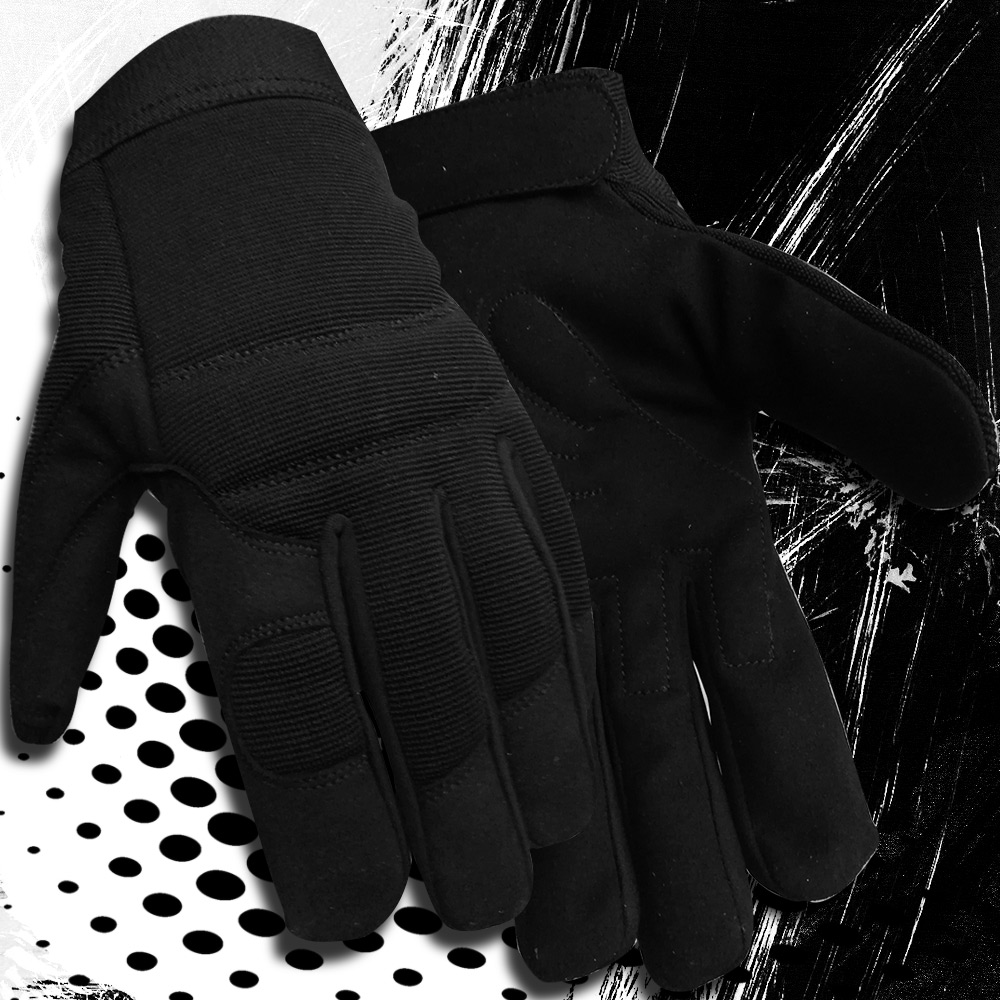Leather Mechanics Gloves Full Black Leather Gloves