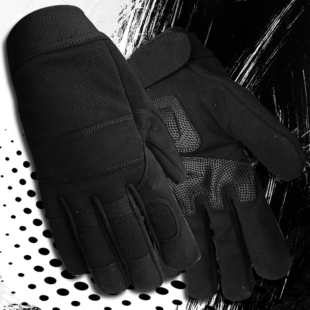 Touch Screen Mechanics Protective Leather Gloves